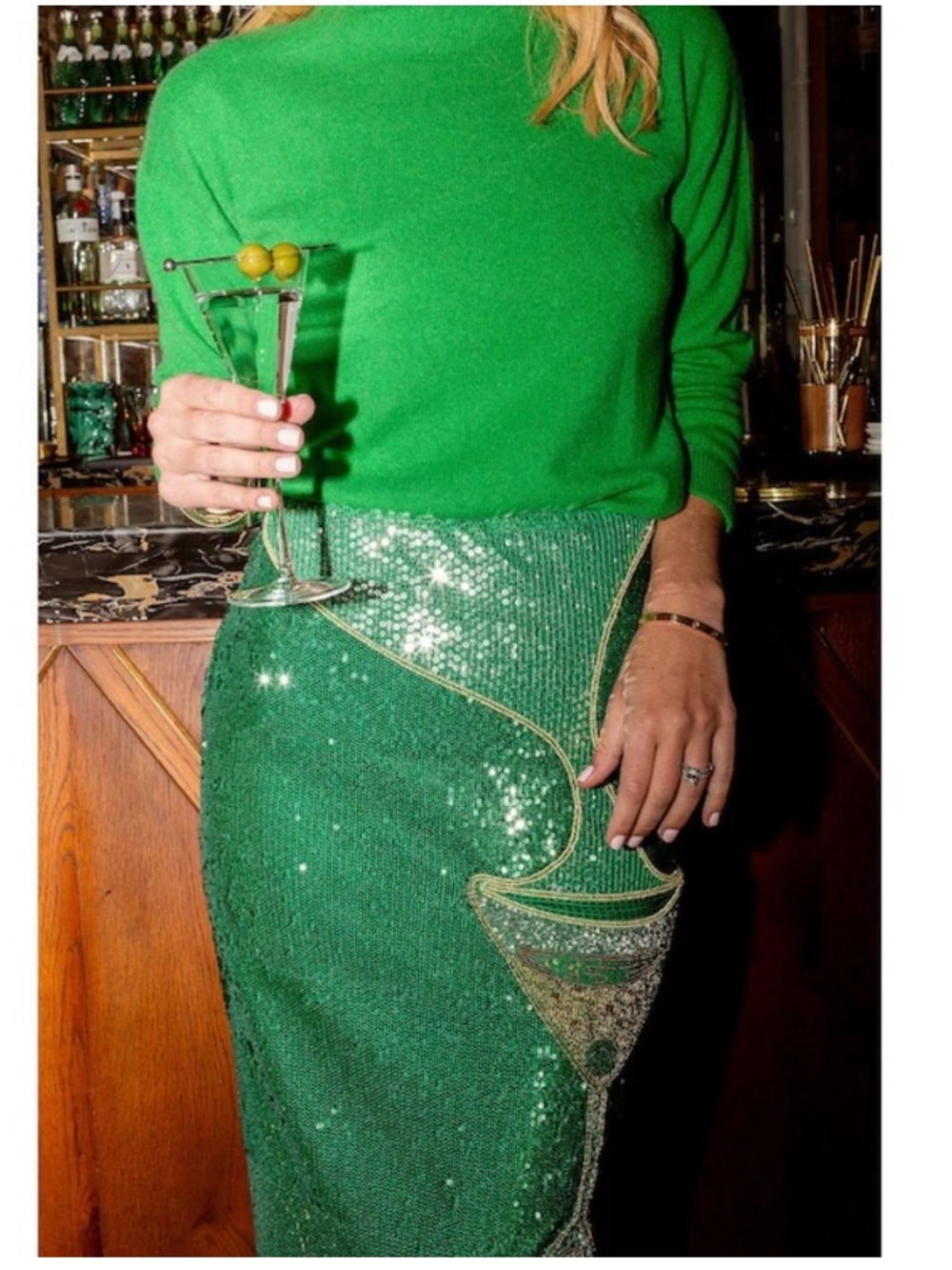 Antonio Melani x The Nat Note Naomi Embellished Martini
Sequin Pencil Midi Skirt - Picture 6 of 7